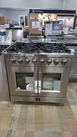 Forno 36" Gas Range With French Doors