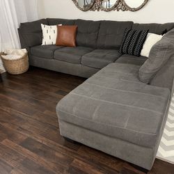 Grey L Shaped Sectional Couch (Couch Only)