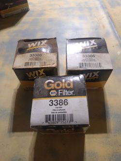 Napa 3386 and Wix 33386 fuel filters