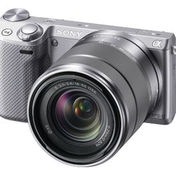 Sony NEX-5R 16.1 MP Mirrorless Digital Camera with 18-55mm Lenses (Silver)