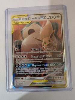Eevee & Snorlax GX Team Up Ultra Rare 120/181 NM pokemon card