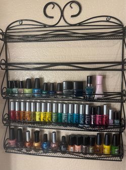 46 count nail polish with nail polish organizer  INCLUDED