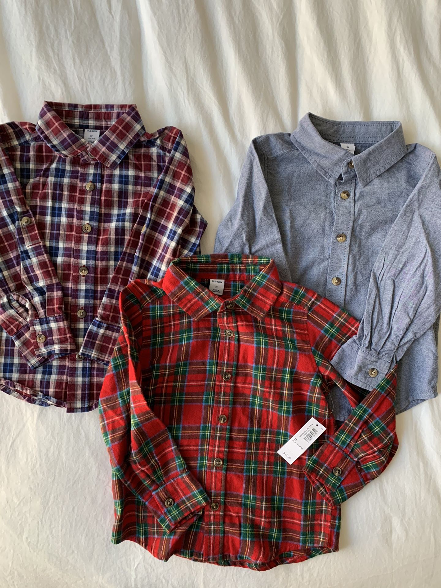 3T Button-Down Collared Dress Shirts