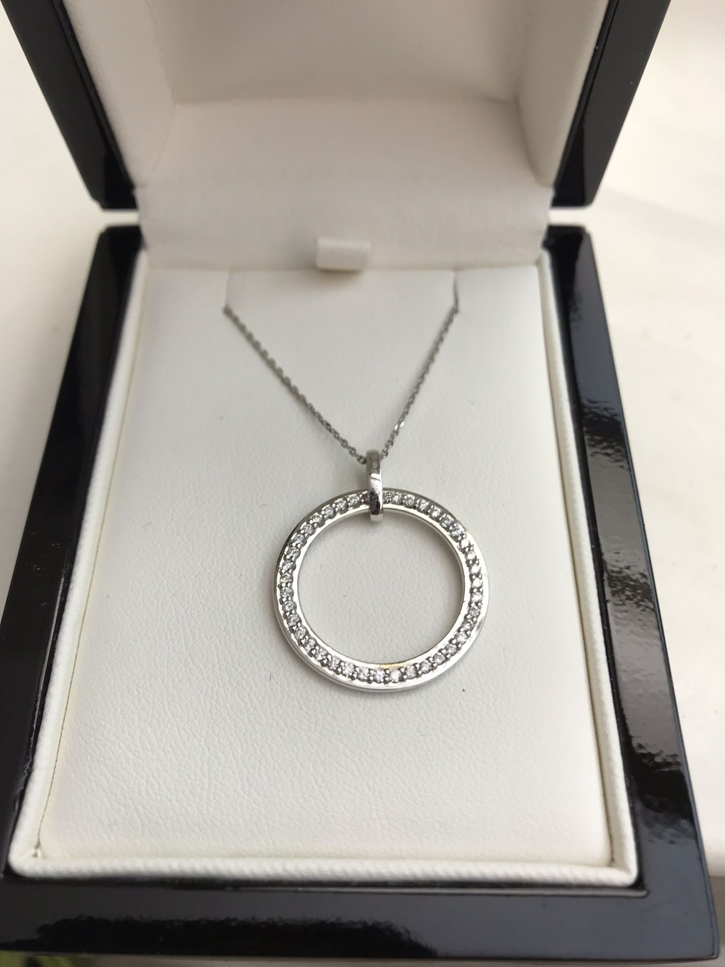 Americus Diamonds circle of support diamond necklace