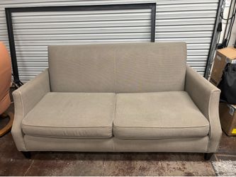 Crate & Barrel Couch Sofa Gray Cloth