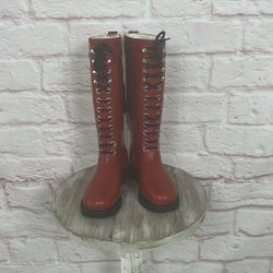 NWT Isle Jacobsen Hornbeak Red Rain Boots Sz 9 : 39EU 