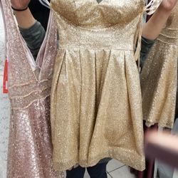 Gold Glitter Tutu Dress