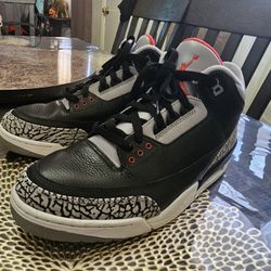 Nike Jordan 3 Black Cement  11.5 Great Conditions 