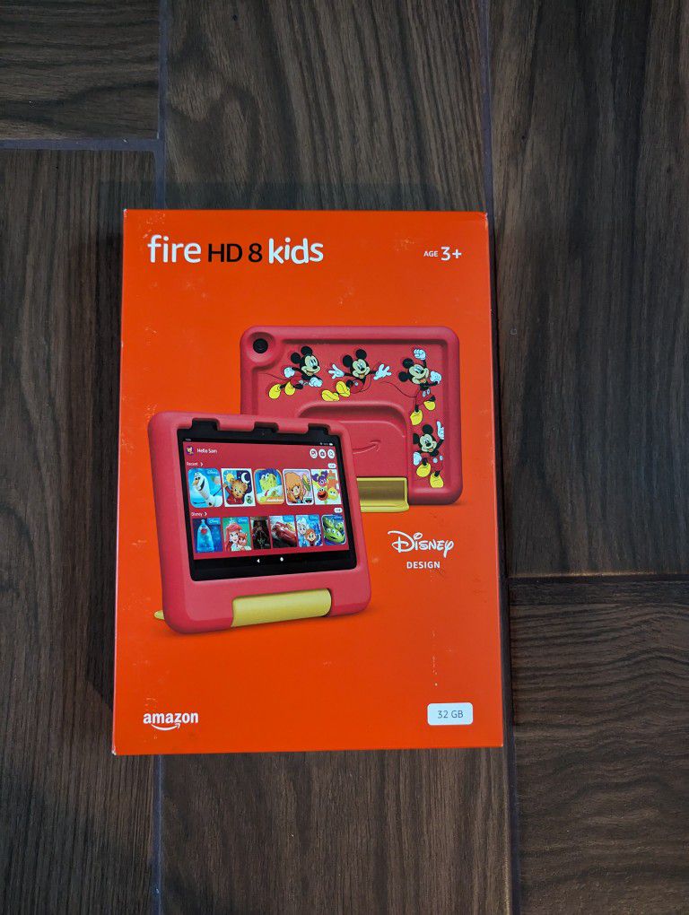 Amazon Fire HD 8 Kids Tablet - 8" HD display, Ages 3-7, Includes 2-year worry-free guarantee, Kid-Proof Case, 32 GB, 2022 release Disney Mickey Mouse