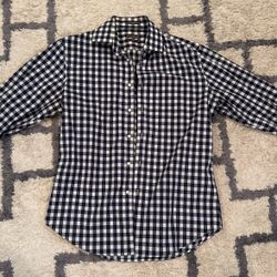Men’s Checkered Dress Shirt Slim Fit Excellent Condition