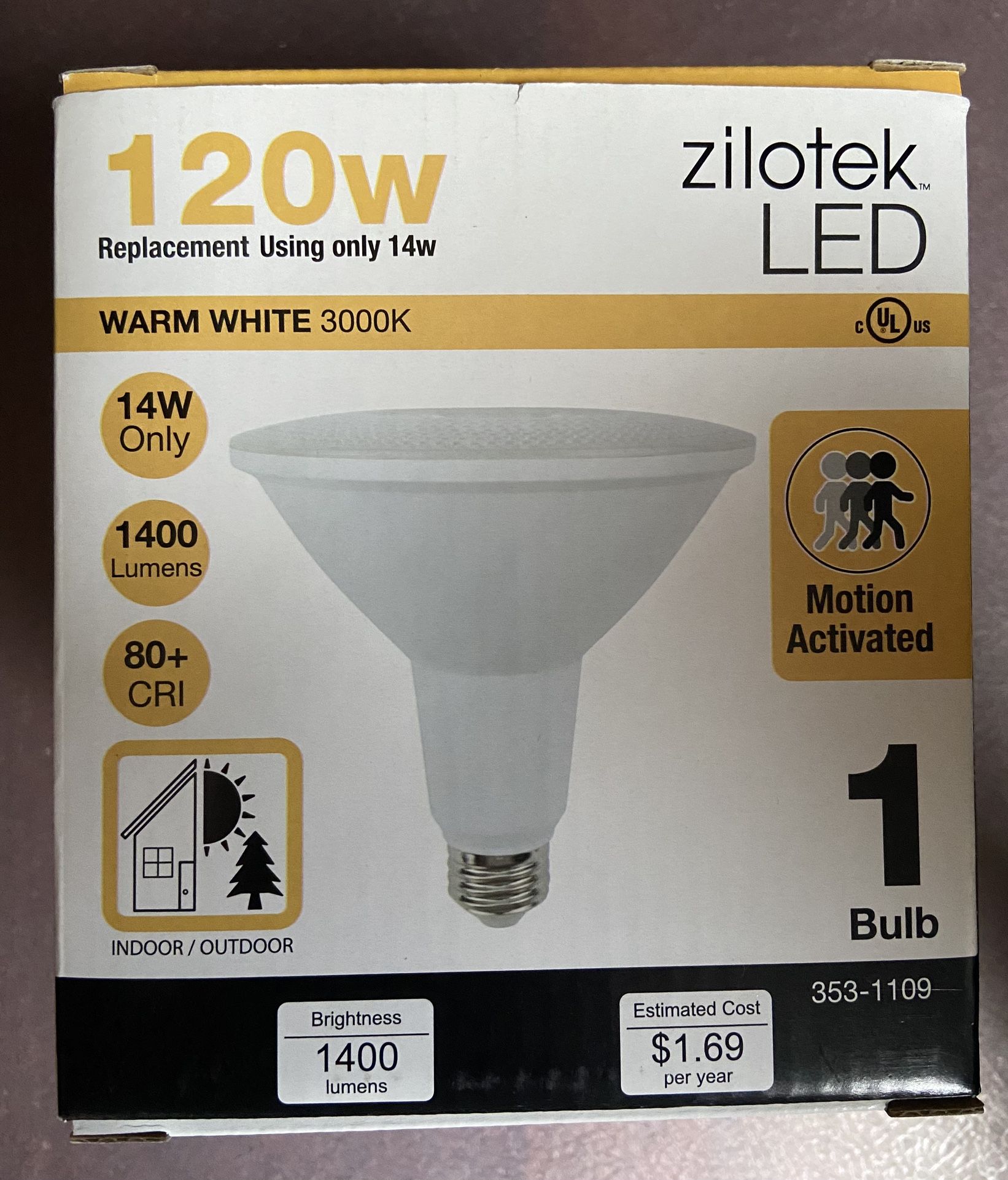 Motion Activated LED flood Light Bulb