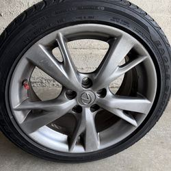Tire and wheel