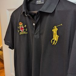 Polo Shirt By Ralph Lauren Big Pony Size Medium Color Black