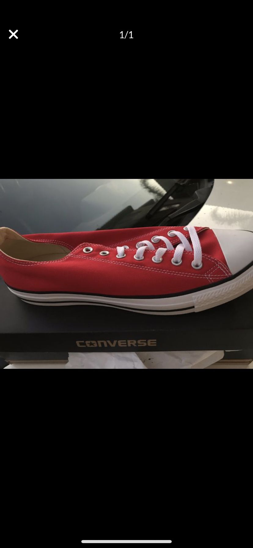 Red converse low top