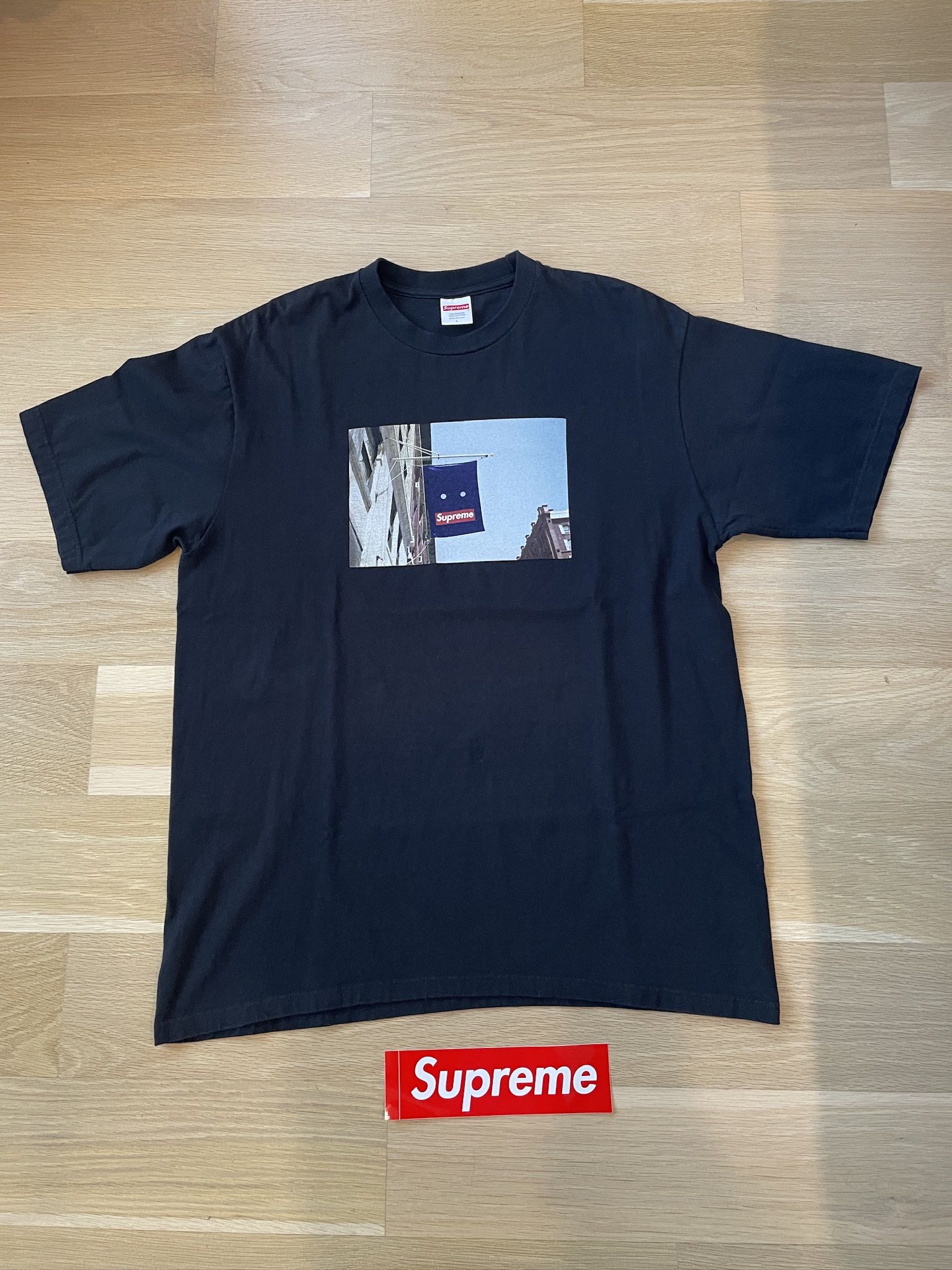 Supreme Banner Tee Black Large