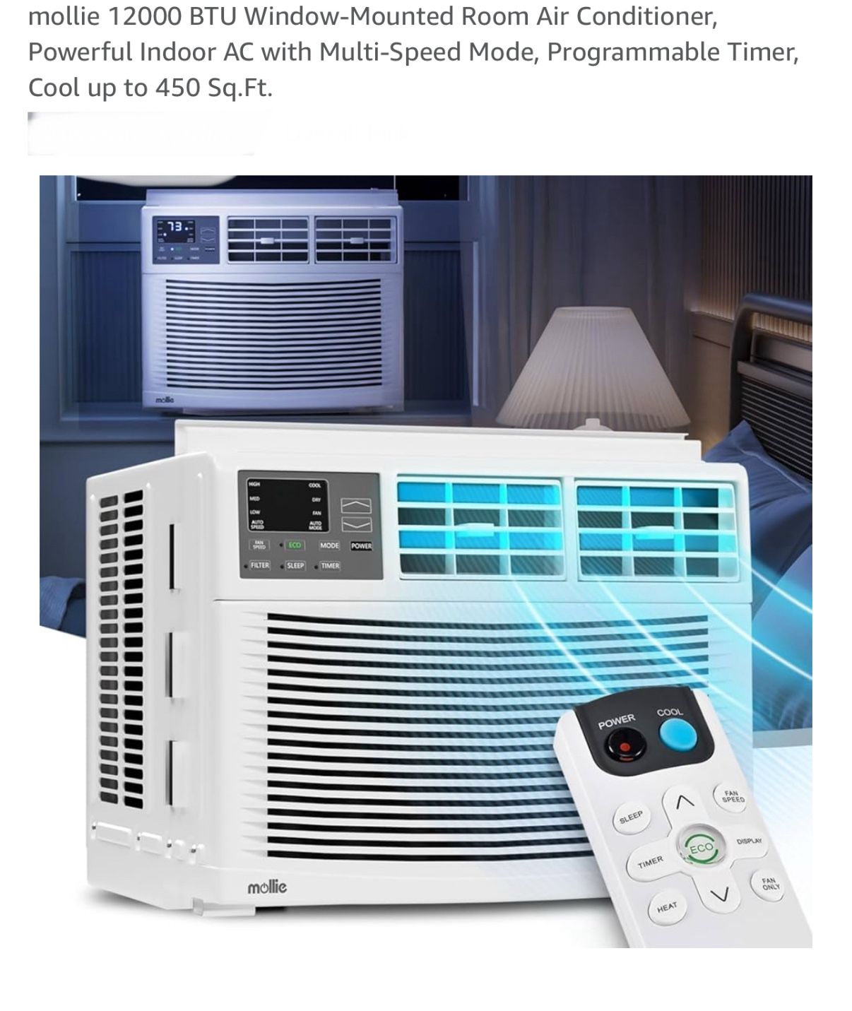Mollie 12,000 BTU Window-Mounted Room Air Conditoner
