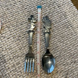 Vintage Mickey Mouse Fork And Minnie Mouse Spoon By bonny 