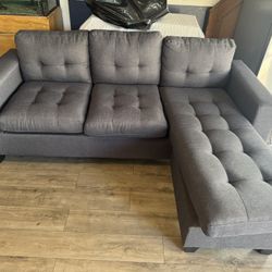 Blue grey Sofa Couch 3 Seat  sectional Like new  