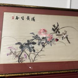 Fine Antiques Chinese silk Embroidered Artwork