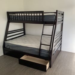 $699 Brand New Full/twin Bunk Bed With Mattress (Read Description Below)