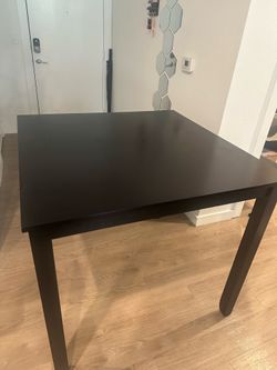 Modern Black Dining Table Set w/ 4 Chairs