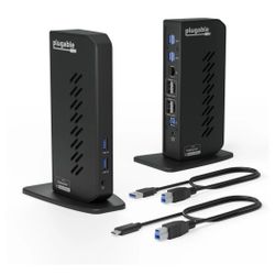 PLUGABLE UNIVERSAL DOCKING STATION FOR DUAL 4K MONITORS