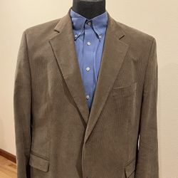 Men’s Casual Two Button Corduroy Sport Coat