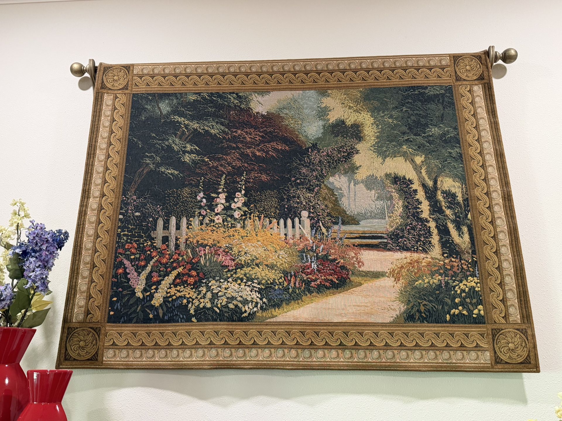 Woven Wall Tapestry Lake Como Garden Tapestry