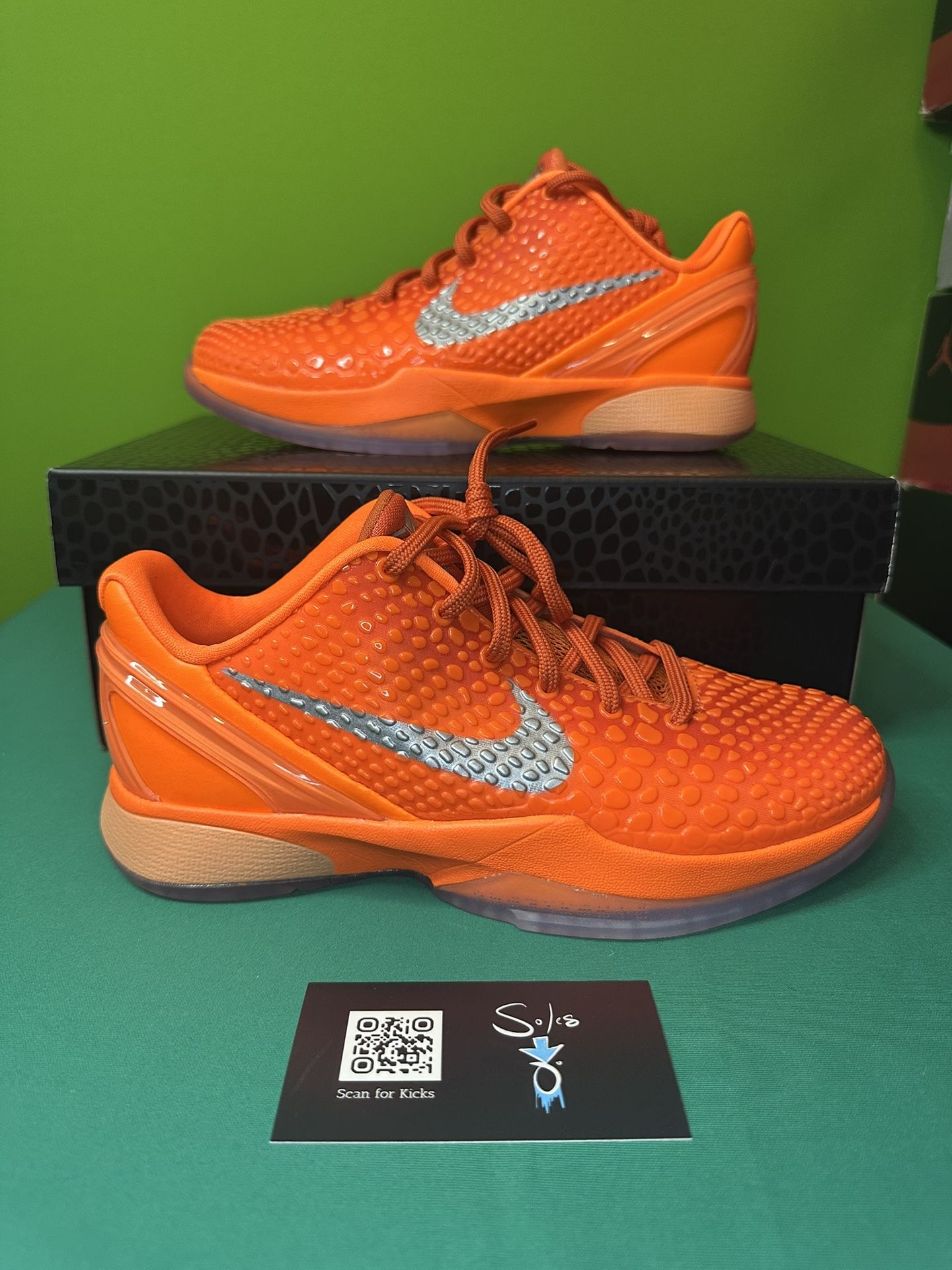 Nike Kobe 6 Protro GS “Total Orange” NEW Size 4.5Y OG ALL FV9676-800
