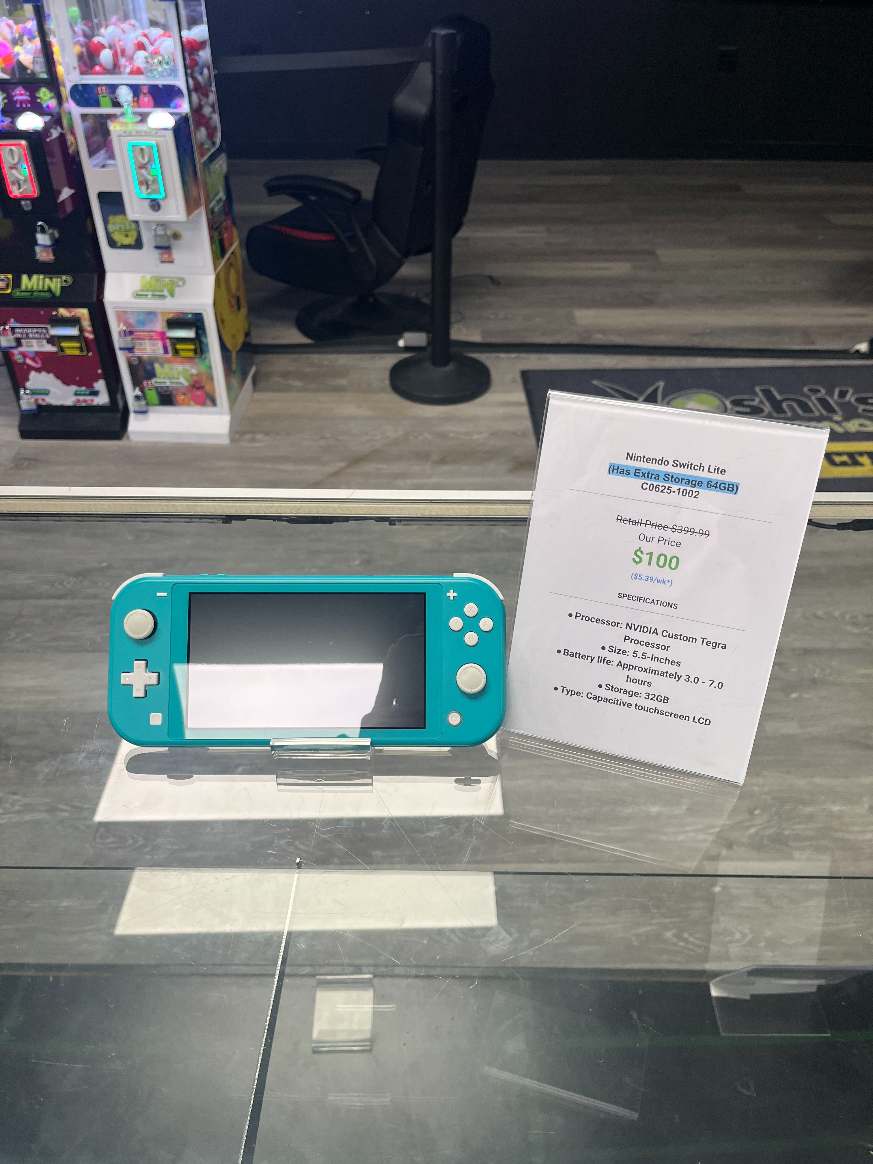 Nintendo Switch Lite 32GB W/ Extra Storage Teal C0625-1002