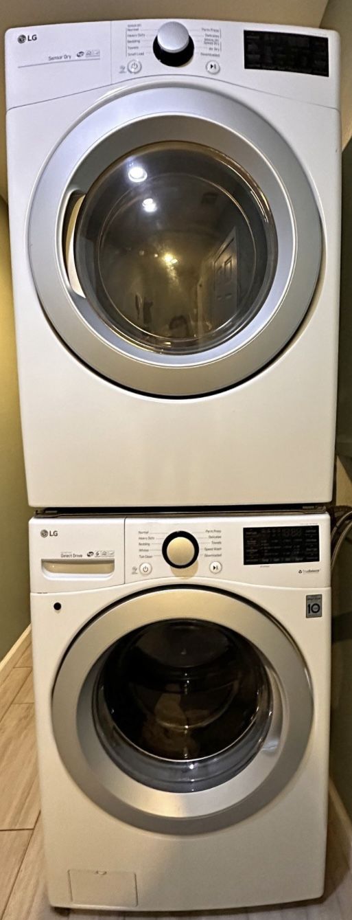 MUST PICK UP• SUPER NICE!!! LG 27” ULTRA CAPACITY Front Loading Washer & Dryer Set!