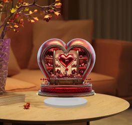 2D acrylic heart display