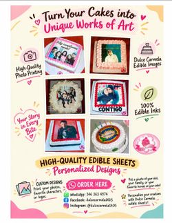 High Quality Edible Sheets / Láminas Comestibles