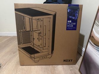 NZXT H6 Flow RGB Tempered Glass ATX Mid-Tower Computer Case - Black
