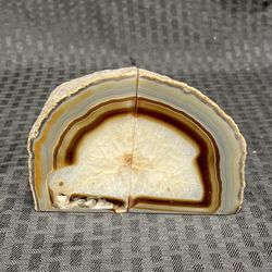 Pair of Natural Agate Geode Bookends