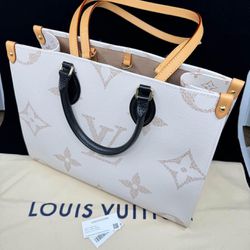 New LV louis Vuitton OnTheGo MM Monogram Canvas Hand bag M46912 purse