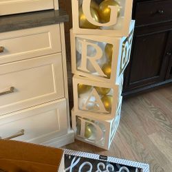 Gold And White Graduation 2025 Decorations! 