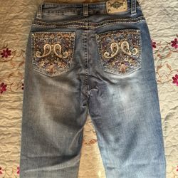 Boot Cut Jeans W/ Rhinestone 