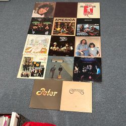Vintage Vinyl Record Lot (14) - Barbara Streisand Carpenters Crosby, Stills, Nash Etc