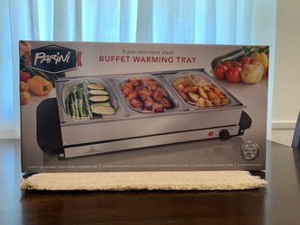 Parini 3-Pan Stainless Steel Buffet Warming Tray