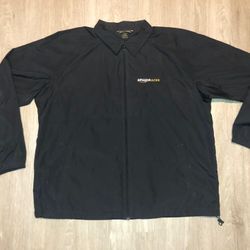 Vintage 2000’s Amazon “Amazon Aces” Black Wind Breaker Jacket Men’s Size 2XL