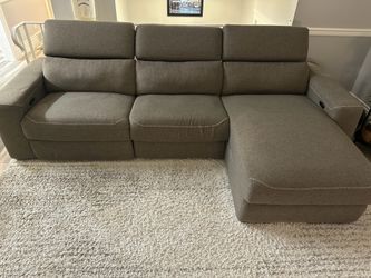 Mabton 3-Piece Dual Power Reclining Sectional (Gray)