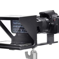 For Sale Little Prompter EYE 2 EYE for DSLR, webcam, and laptop + a brand new TELEPROMPTER PAD Bluetooth Remote Control.