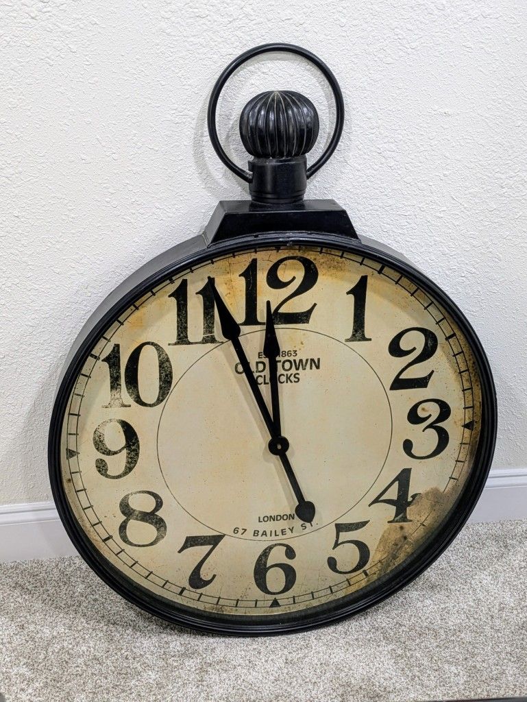 Large pocket watch clock