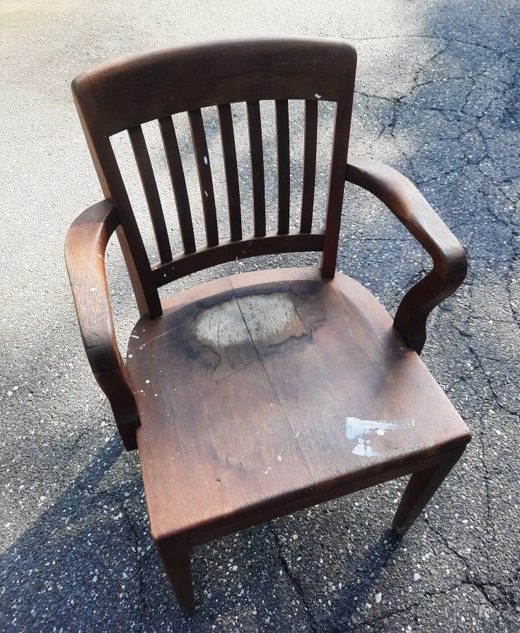 Antique 1941 WH Gunlocke wooden Chair (fair condition) - $45