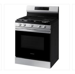 6.0 cu. ft. Smart Freestanding Gas Range with 18K BTU Dual Power Burner in Stainless Steel