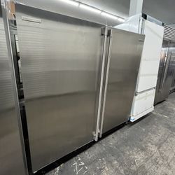 Electrolux Stainless Steel Upright 32” Fridge + 32” Freezer