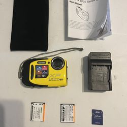 Excellent FUJIFILM FinePix XP70 Compact Digital Waterproof Camera Yellow bundle