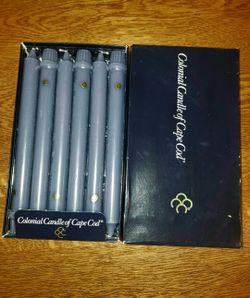 NWT- Colonial Candle of Cape Cod Blue Candles (12- 10" Classic Candles)