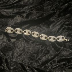 Gucci Link Reversible Bracelet Moissanite Stones